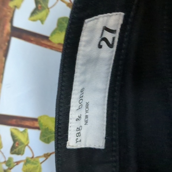 RAG & bone Jane super high rise skinny black jeans size 27 - Picture 4 of 7